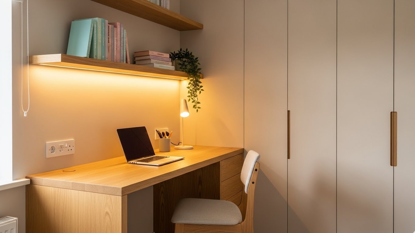 Detalhe de home office planejado Zogbi